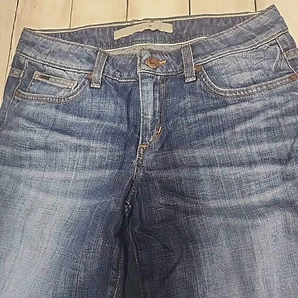 Joe's Jeans Rolled Honey Bermuda Shorts Paltrow Blue Denim Wash Low Rise W 28x12